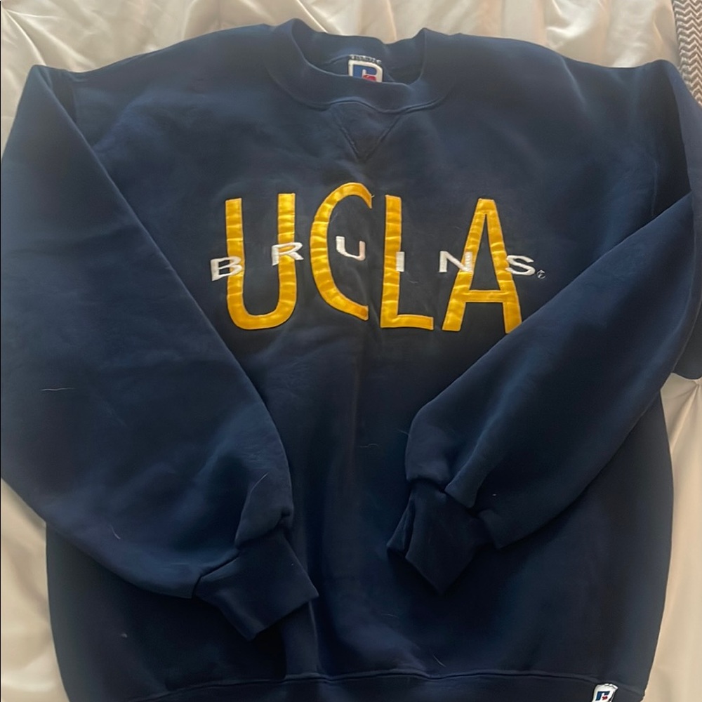 UCLA Russell Athletic Blue and Yellow Crewneck Sweater
